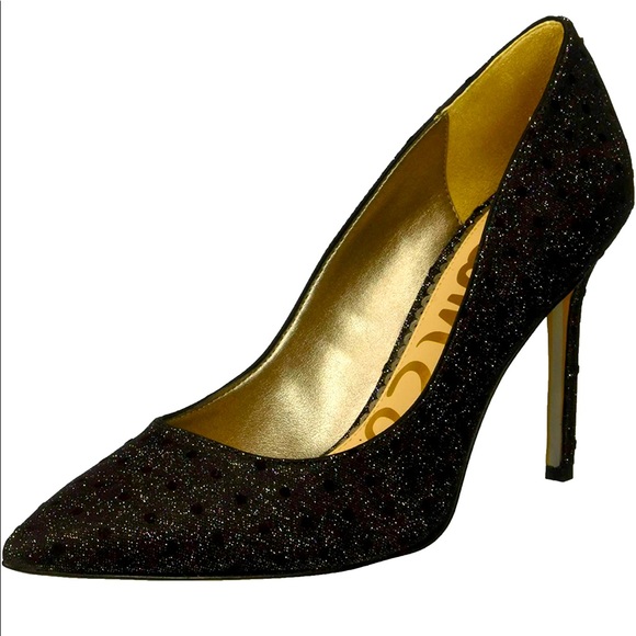 Sam Edelman Women's Hazel Pump, Metallic/Multi Glitter Dot, 6 W US - Picture 3 of 5